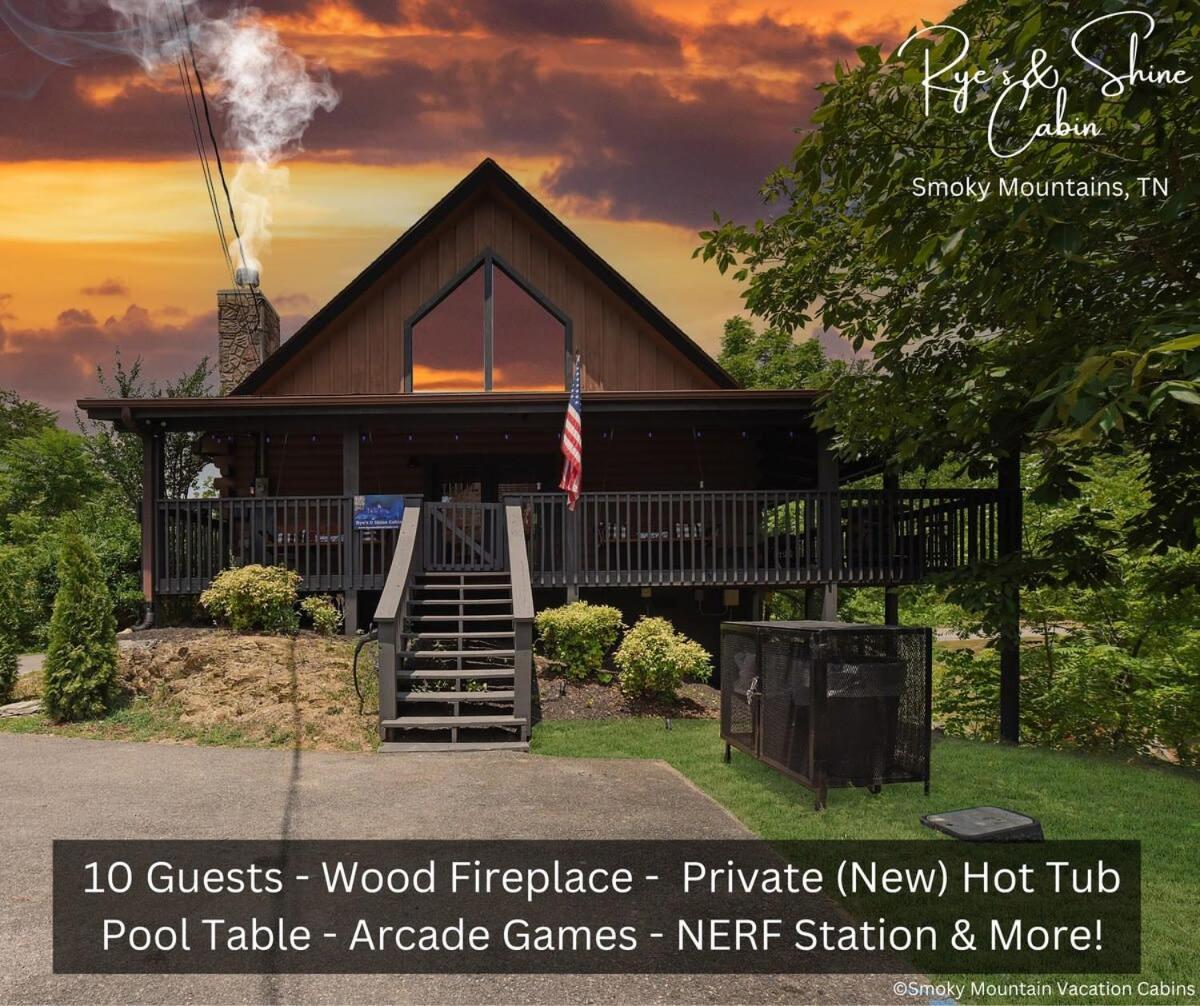 Ryes And Shine Bootlegger'S Cabin! Hot Tub* Pool* Arcade* Billiards *Ev * Pet Friendly Sevierville Zewnętrze zdjęcie